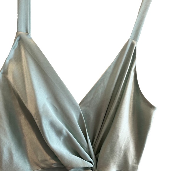 (NWD) JILL JILL STUART Women's Satin Twist/Slit Front Cocktail Dress, Mint - Picture 6 of 16